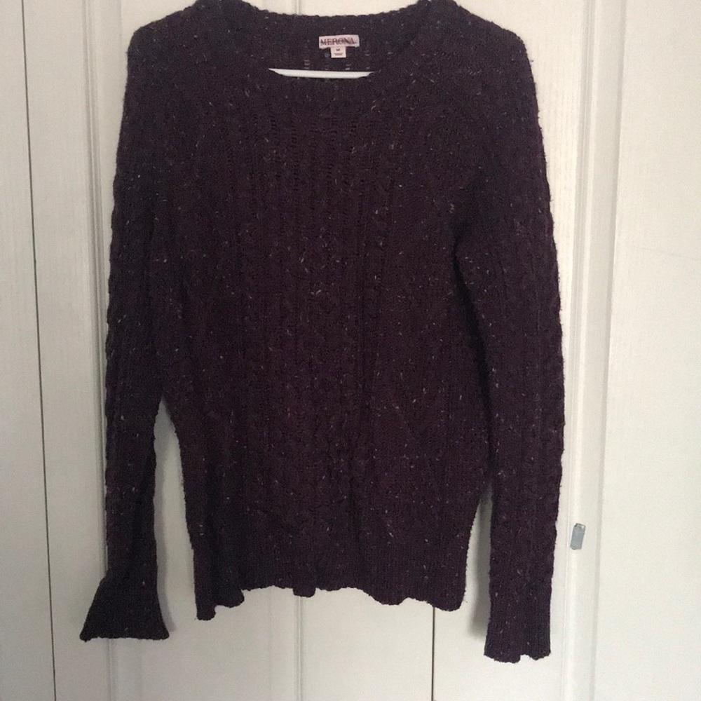 Merona Cozy Soft plum purple speckled sweater